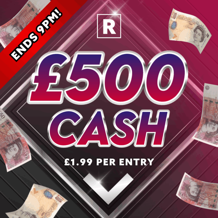 £500 CASH - 12 Hour Flash MINI DRAW - Auto Draw