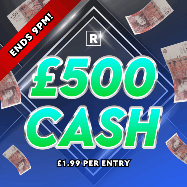 £500 CASH - 12 Hour Flash MINI DRAW - Auto Draw