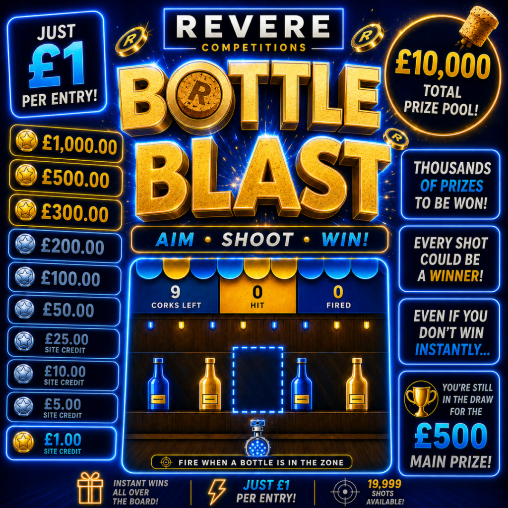 £10K BOTTLE BLAST! INTERACTIVE GAME!